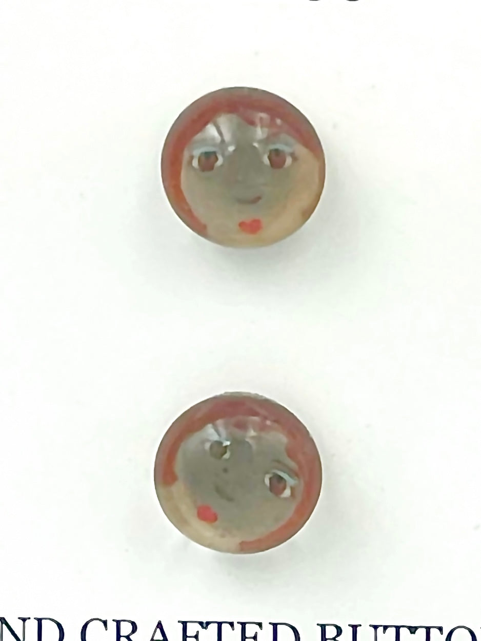 Flapper girl buttons 2 set 11mm