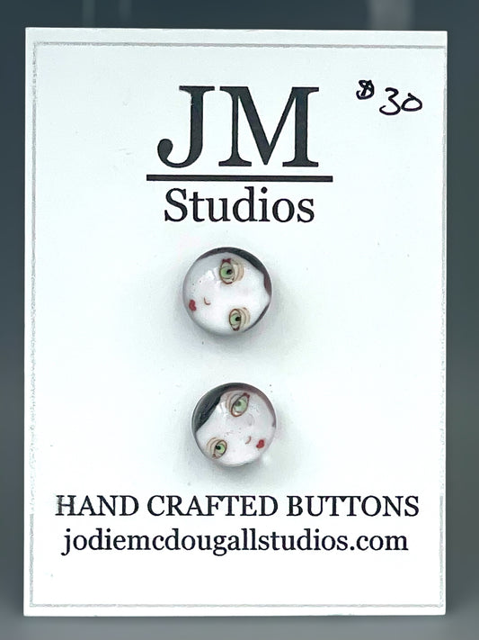 Flapper girl buttons 2 set 11mm