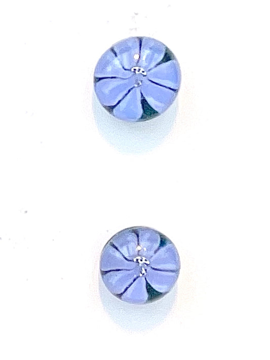 Blue Flower Button Set 15mm