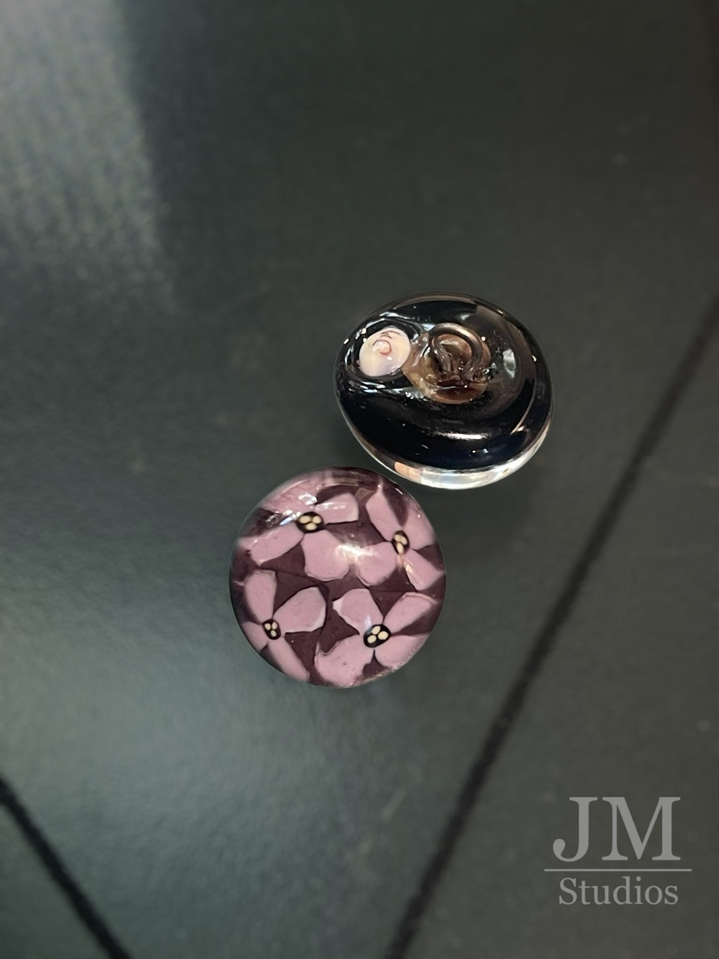 Purple Flower Checkerboard 16mm