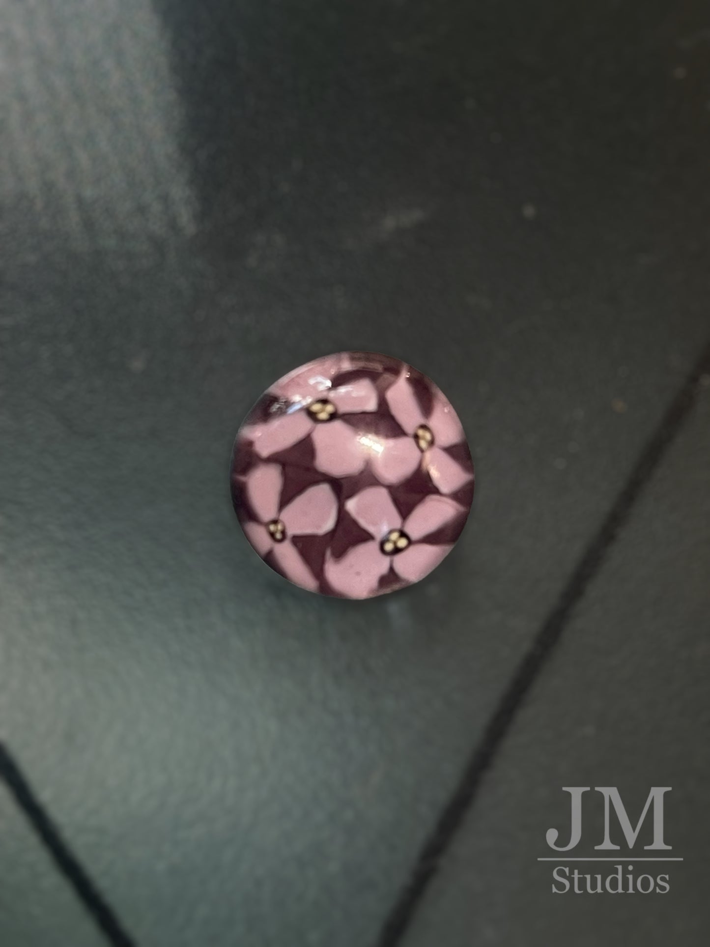 Purple Flower Checkerboard 16mm