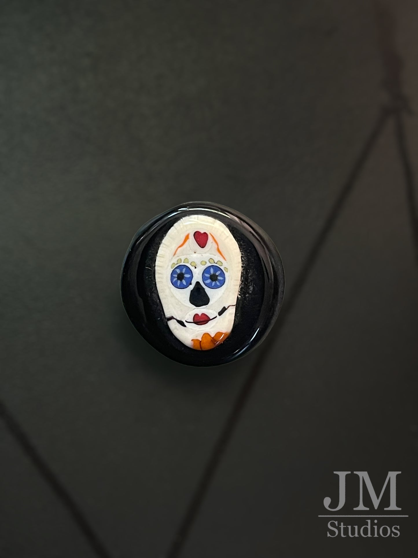 Heart Day of the Dead Button 22mm