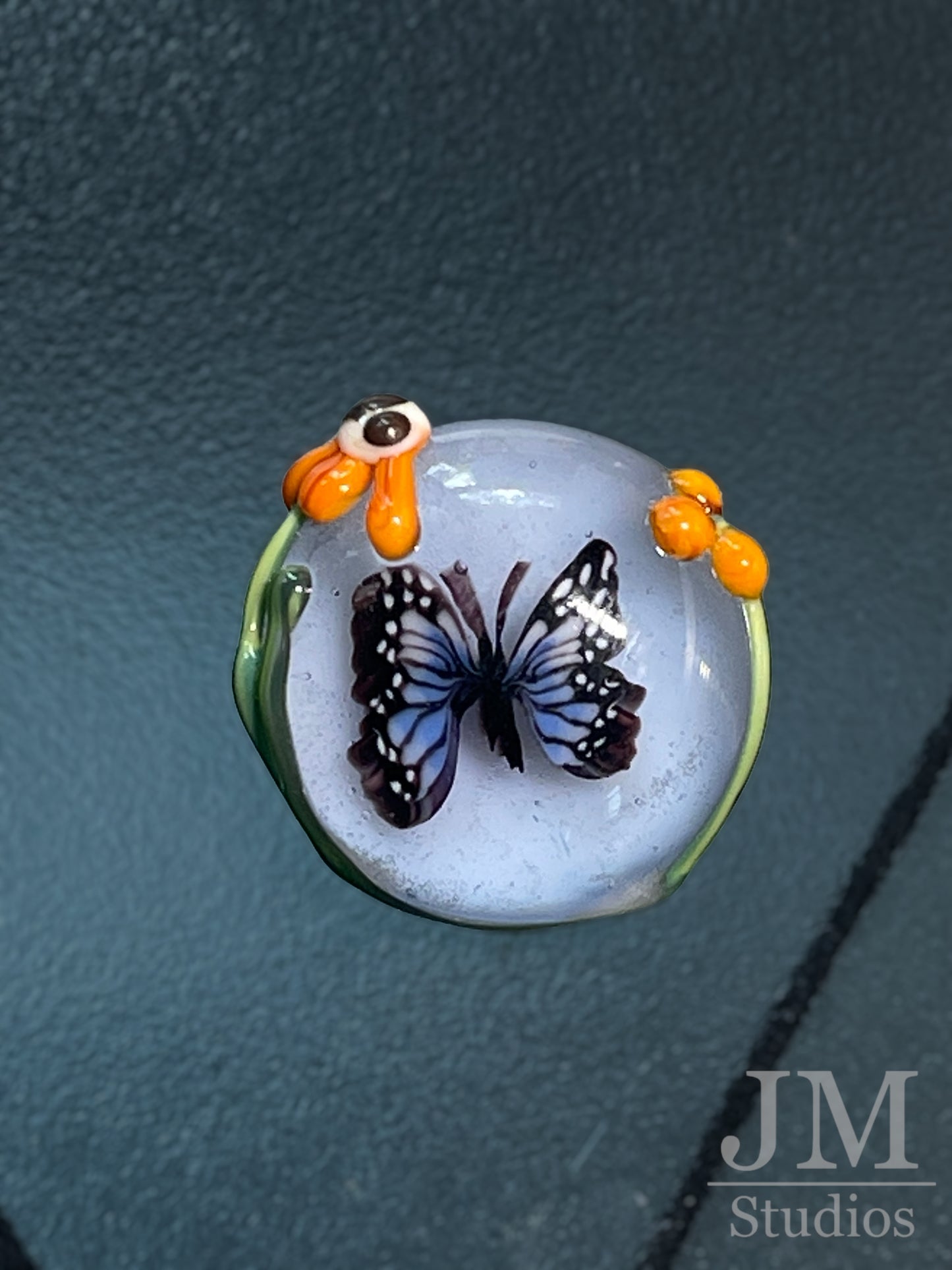 Blue Morpho Button 20mm
