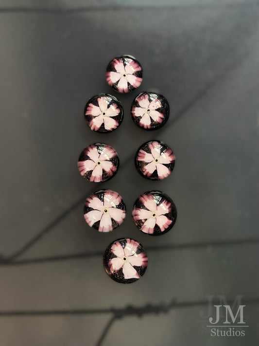 Pink Flower 15mm (set of 4)