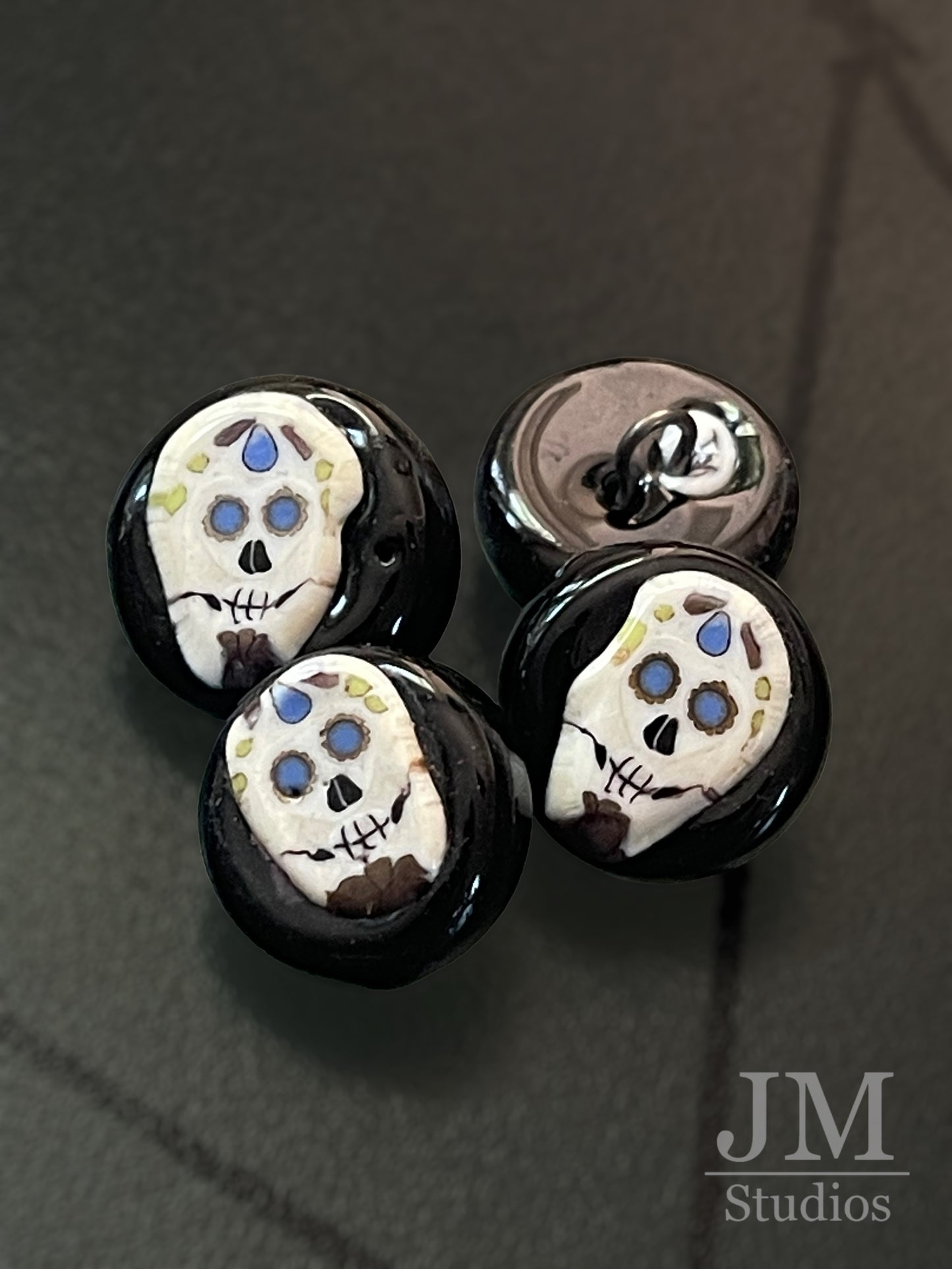Rain Day of the Dead Button 14mm