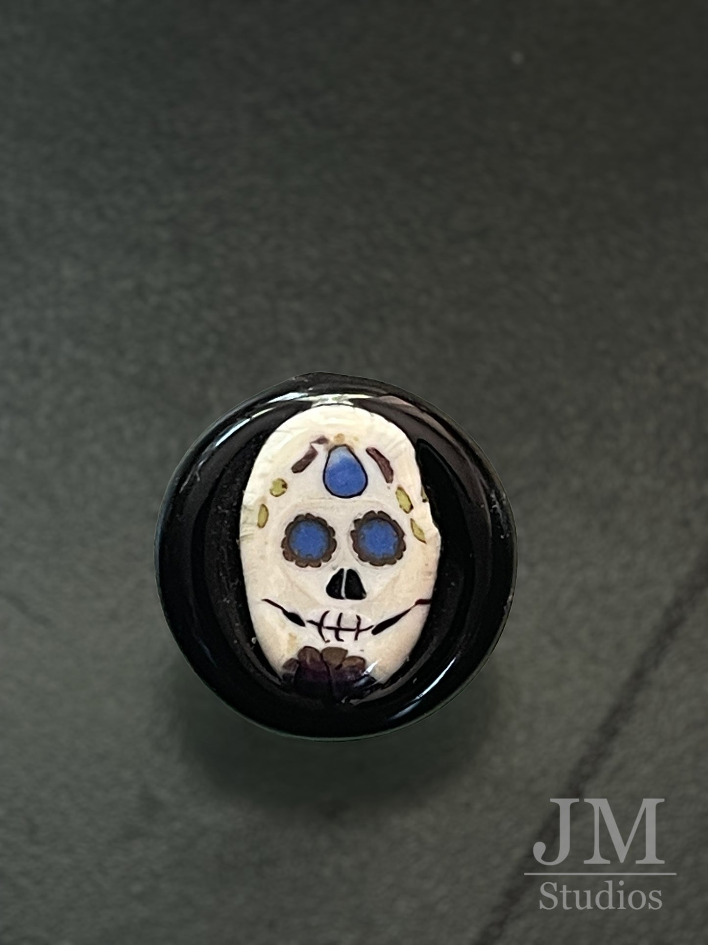 Rain Day of the Dead Button 14mm