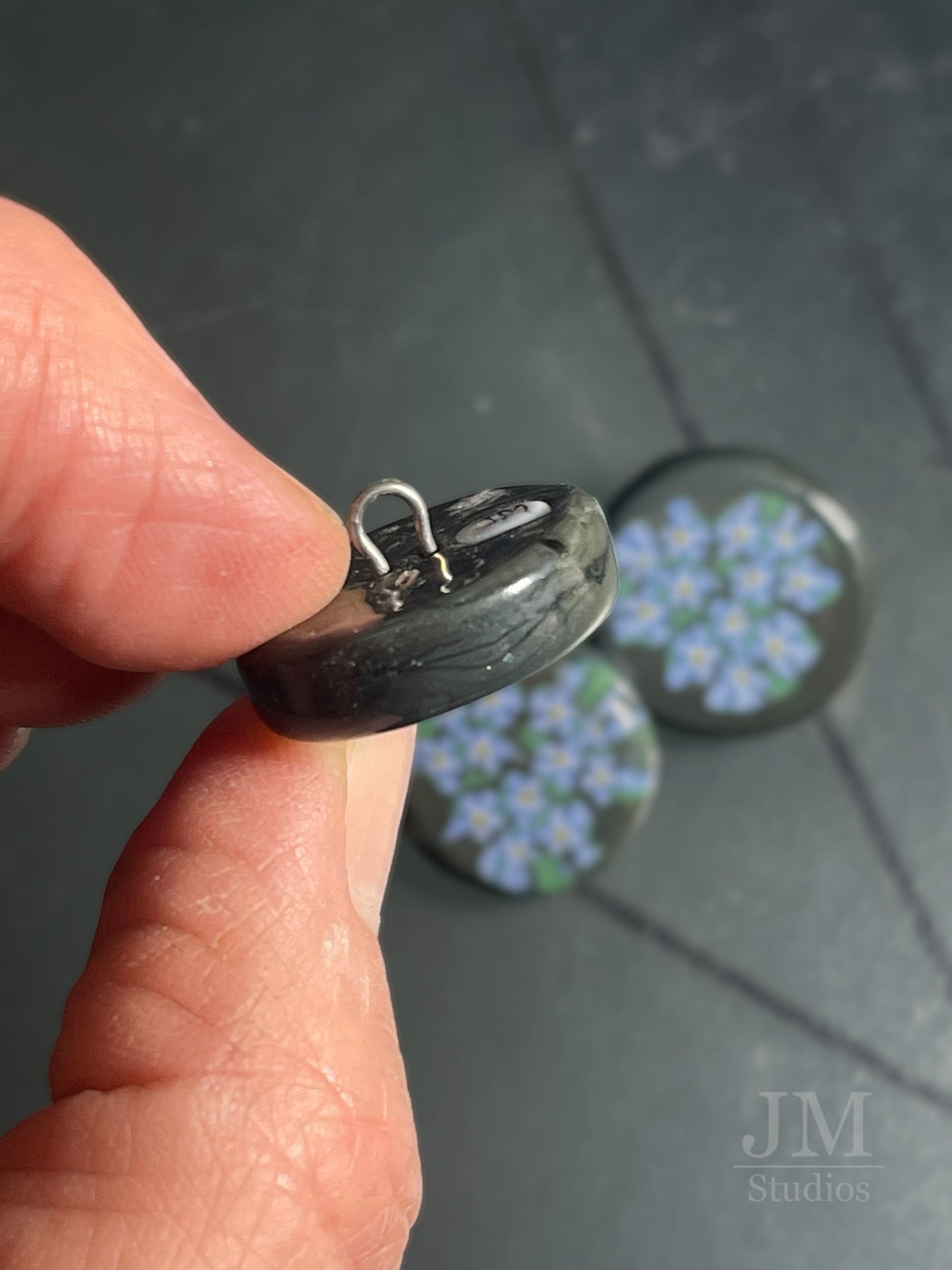 Forget Me Not Button 1”