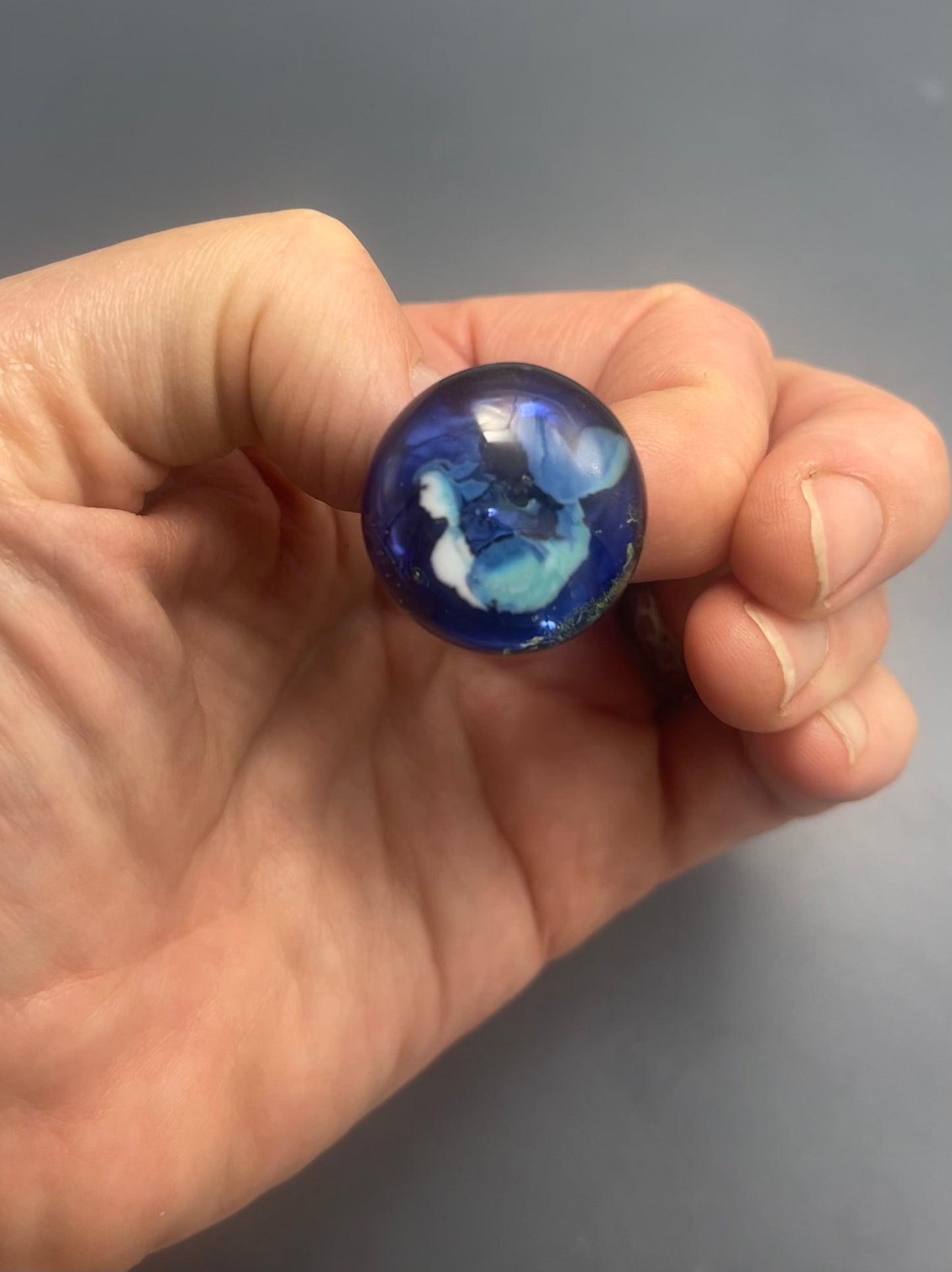 Deep Blue Mermaid Button 20mm