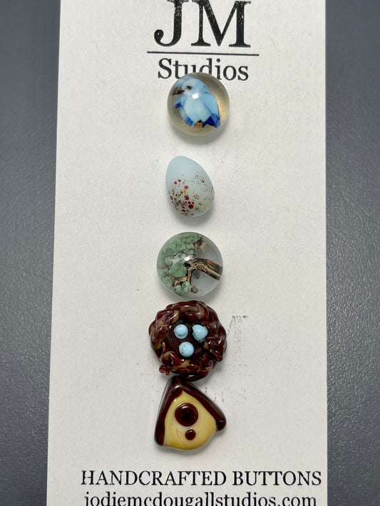 Bitty Bluebird Button Set