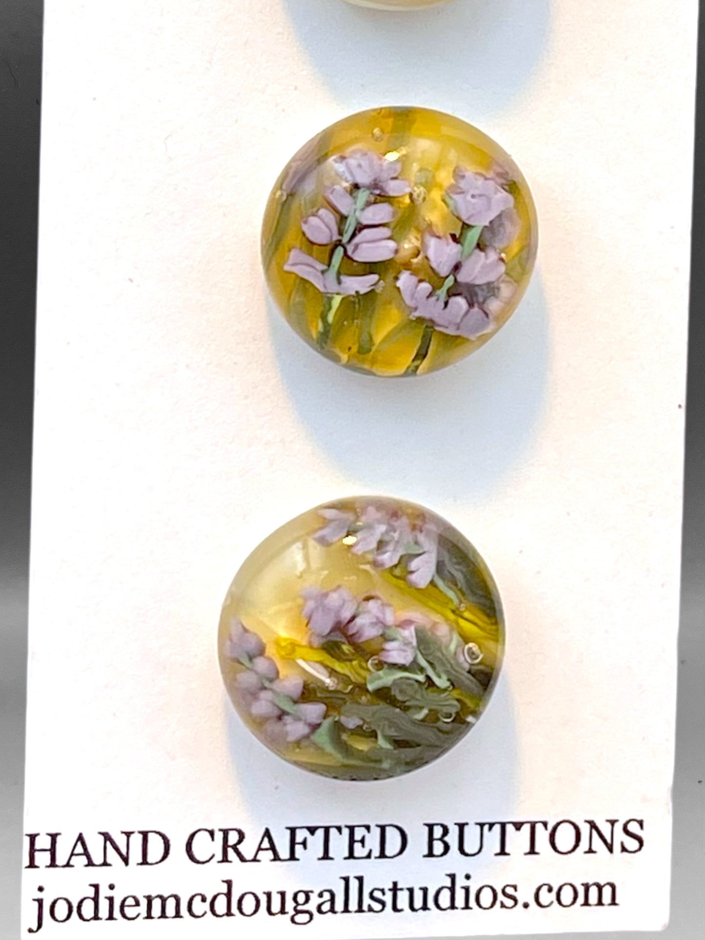 Bees and Lavender Button Set 20mm