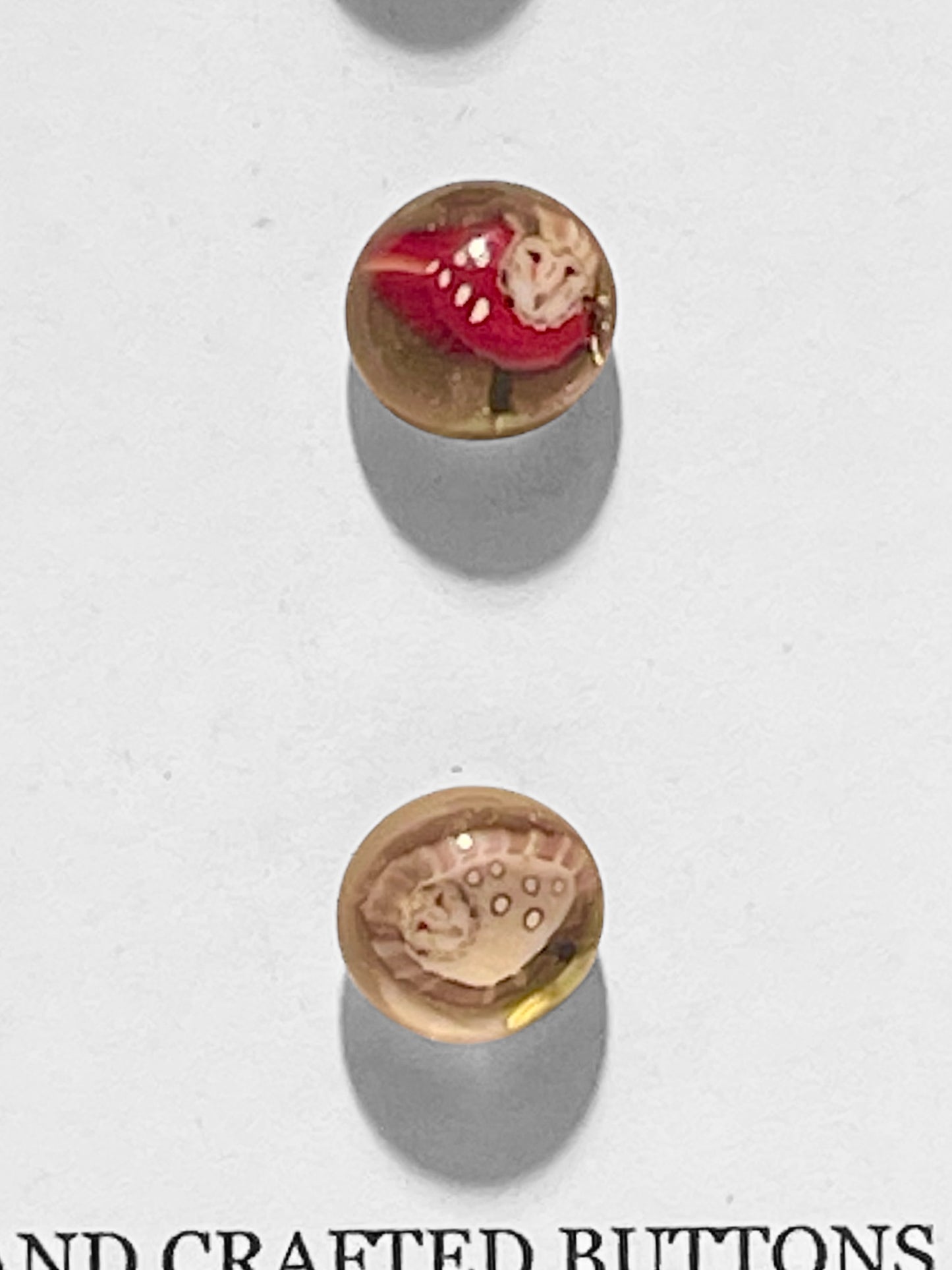 Folk Art Owl Buttons 11mm
