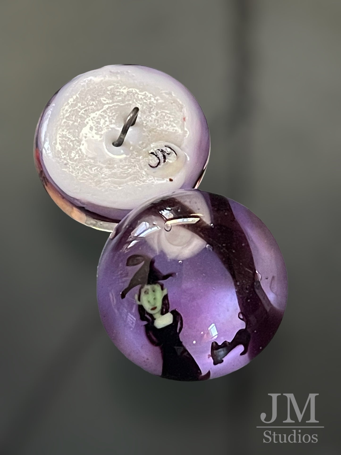 Witch Button with Familiar