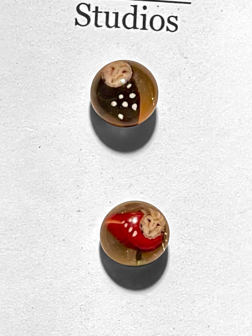 Folk Art Owl Buttons 11mm
