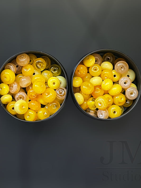 Itty Bitty lemon yellow Beads