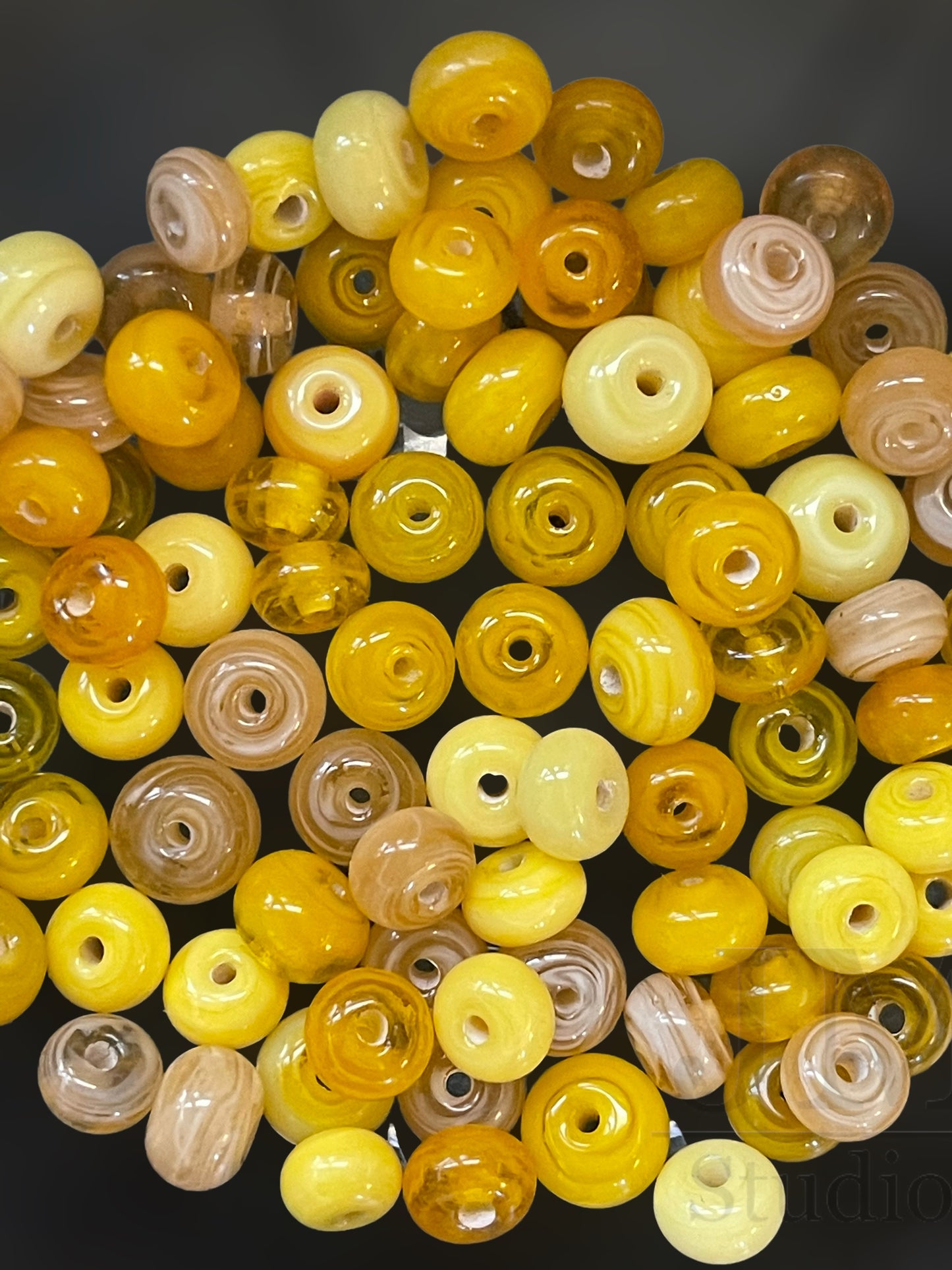 Itty Bitty lemon yellow Beads
