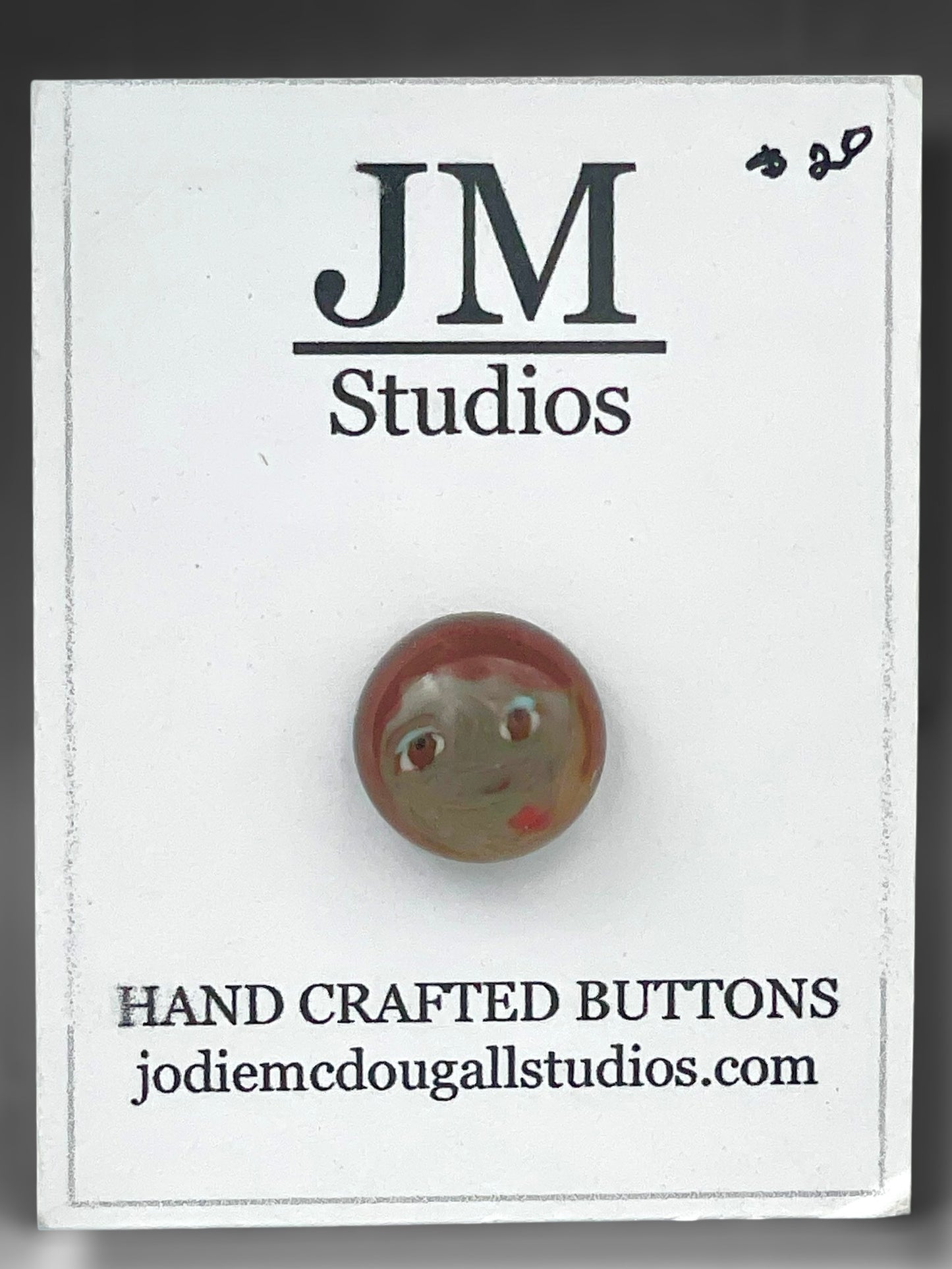 Flapper girl button 15mm