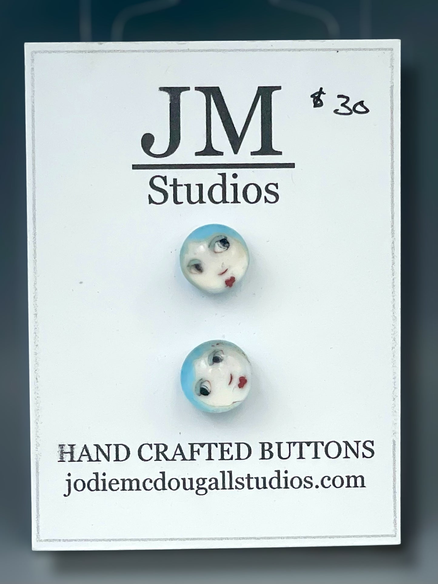 Flapper girl buttons 2 set 11mm