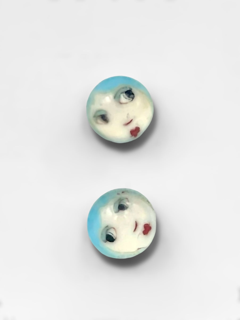 Flapper girl buttons 2 set 11mm