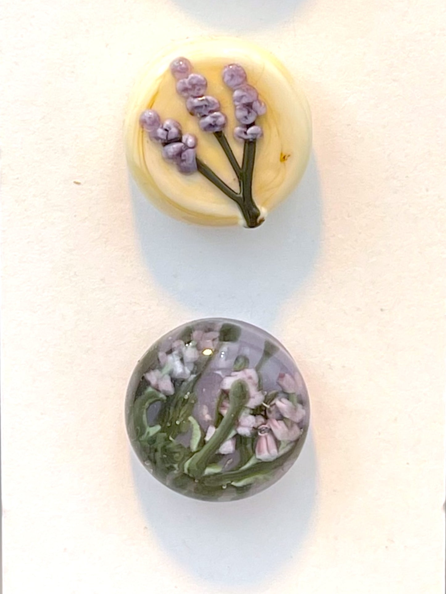 Bees and Lavender Button Set 20mm