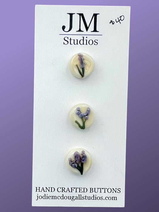 Lavender Buttons 15mm