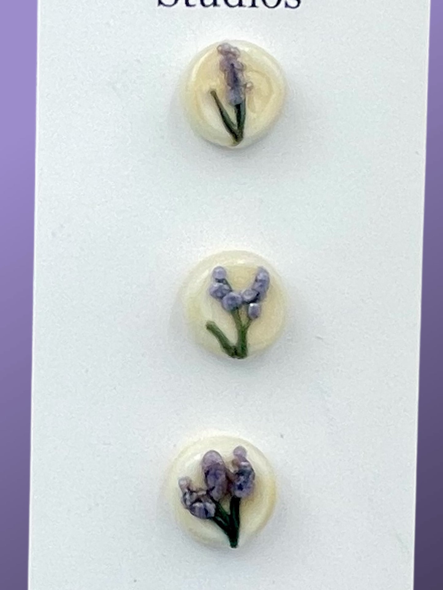 Lavender Buttons 15mm
