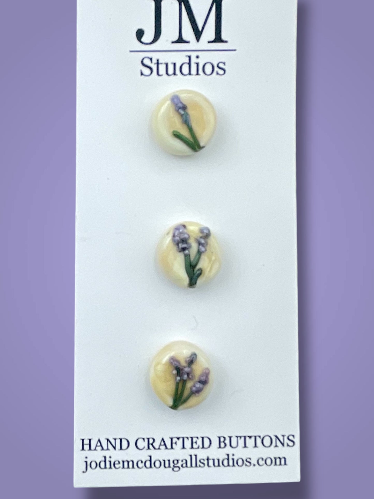 Lavender Buttons 15mm