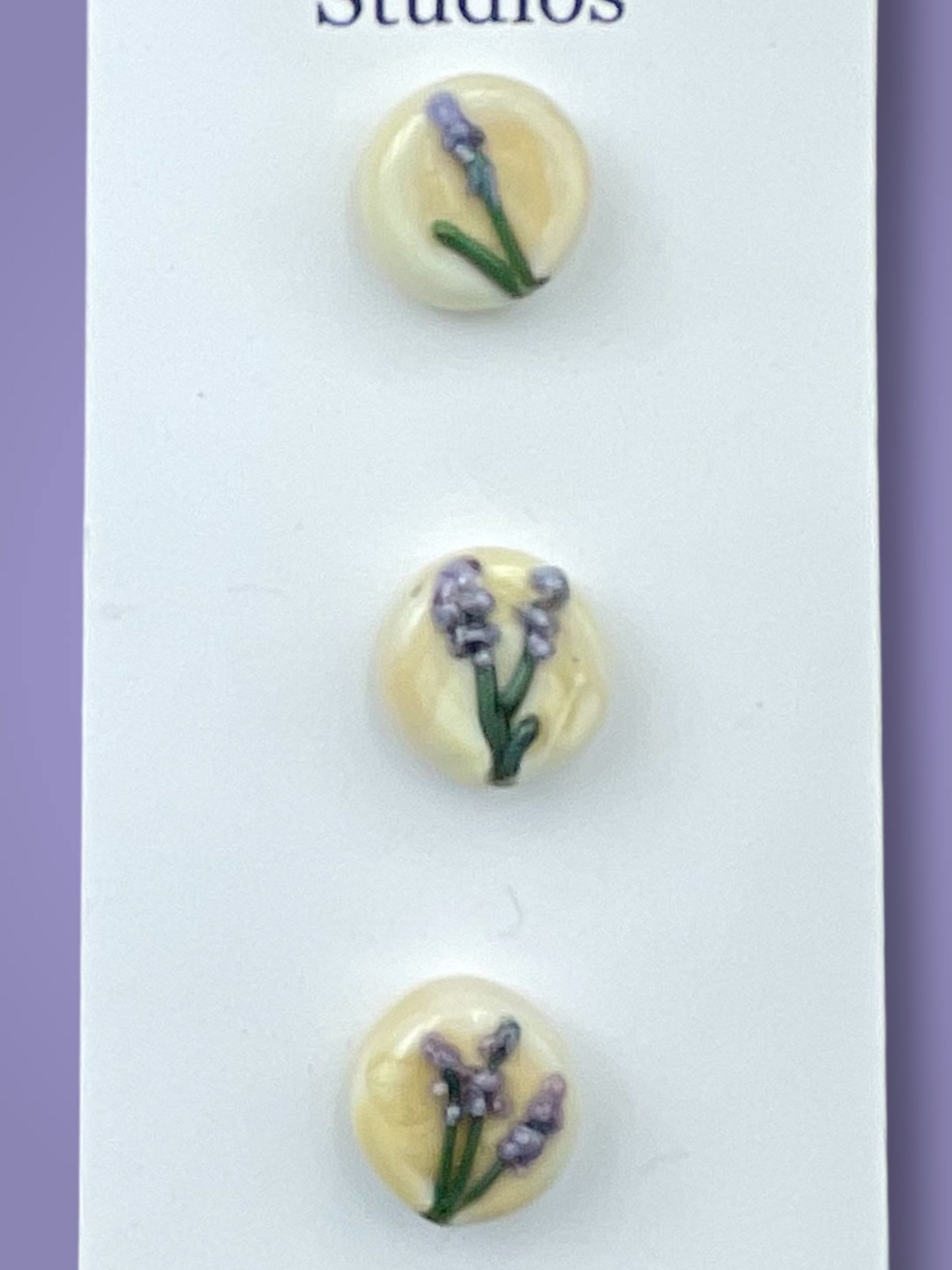 Lavender Buttons 15mm