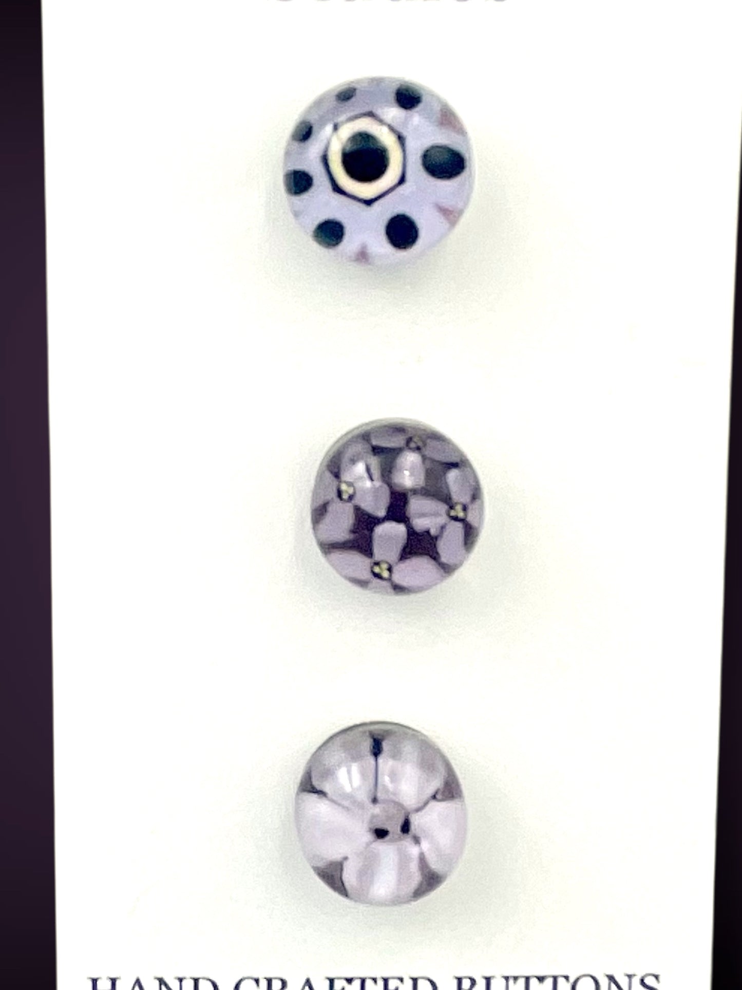 Violet Dreams 3 set buttons 15mm