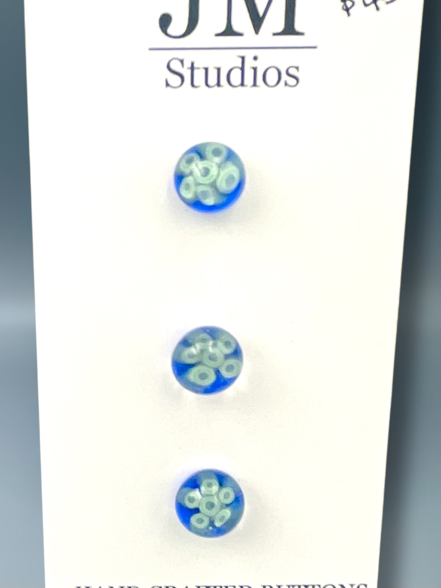 Denim Flower Buttons 11mm