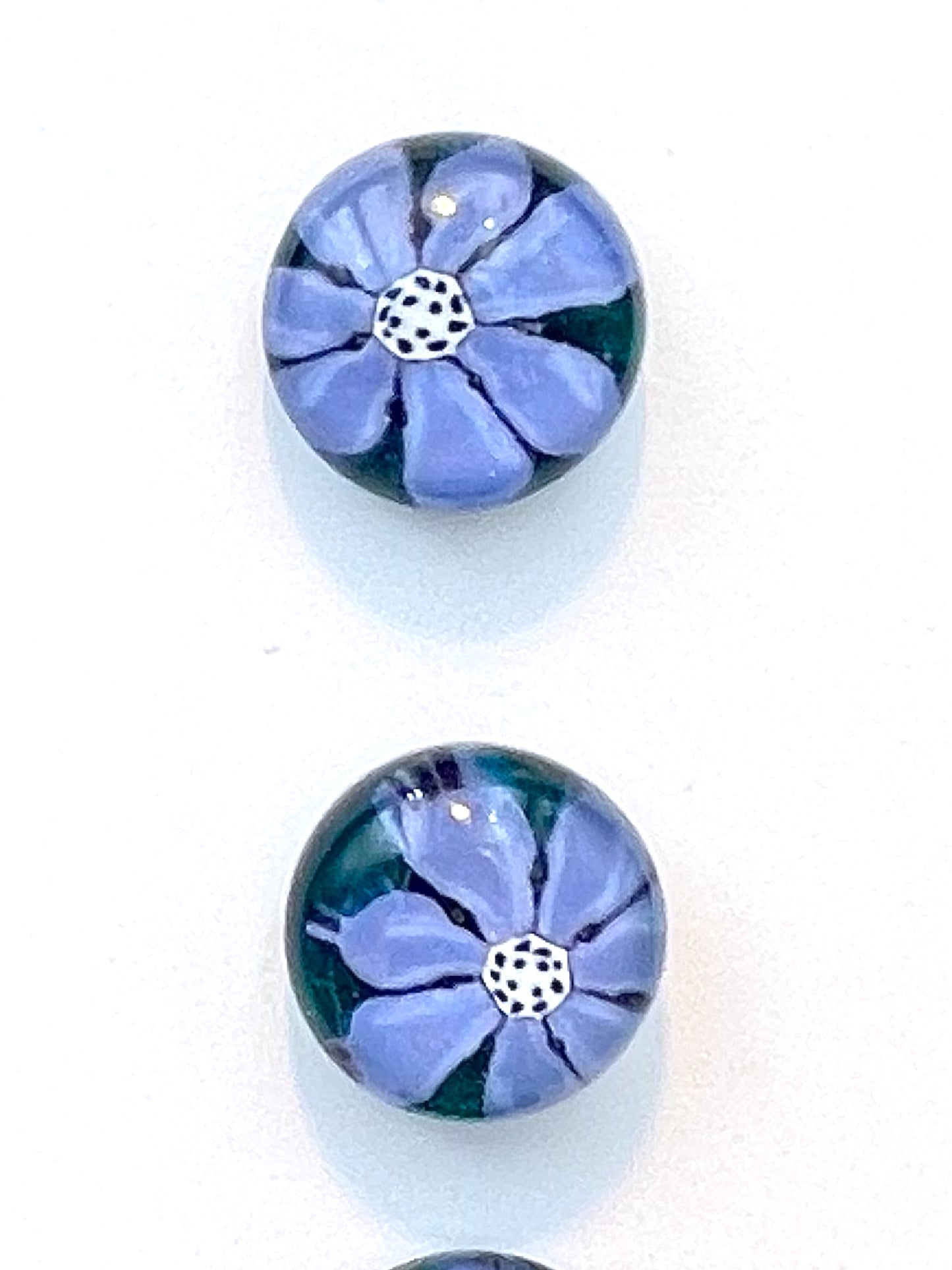 Blue Flower Button Set 20mm