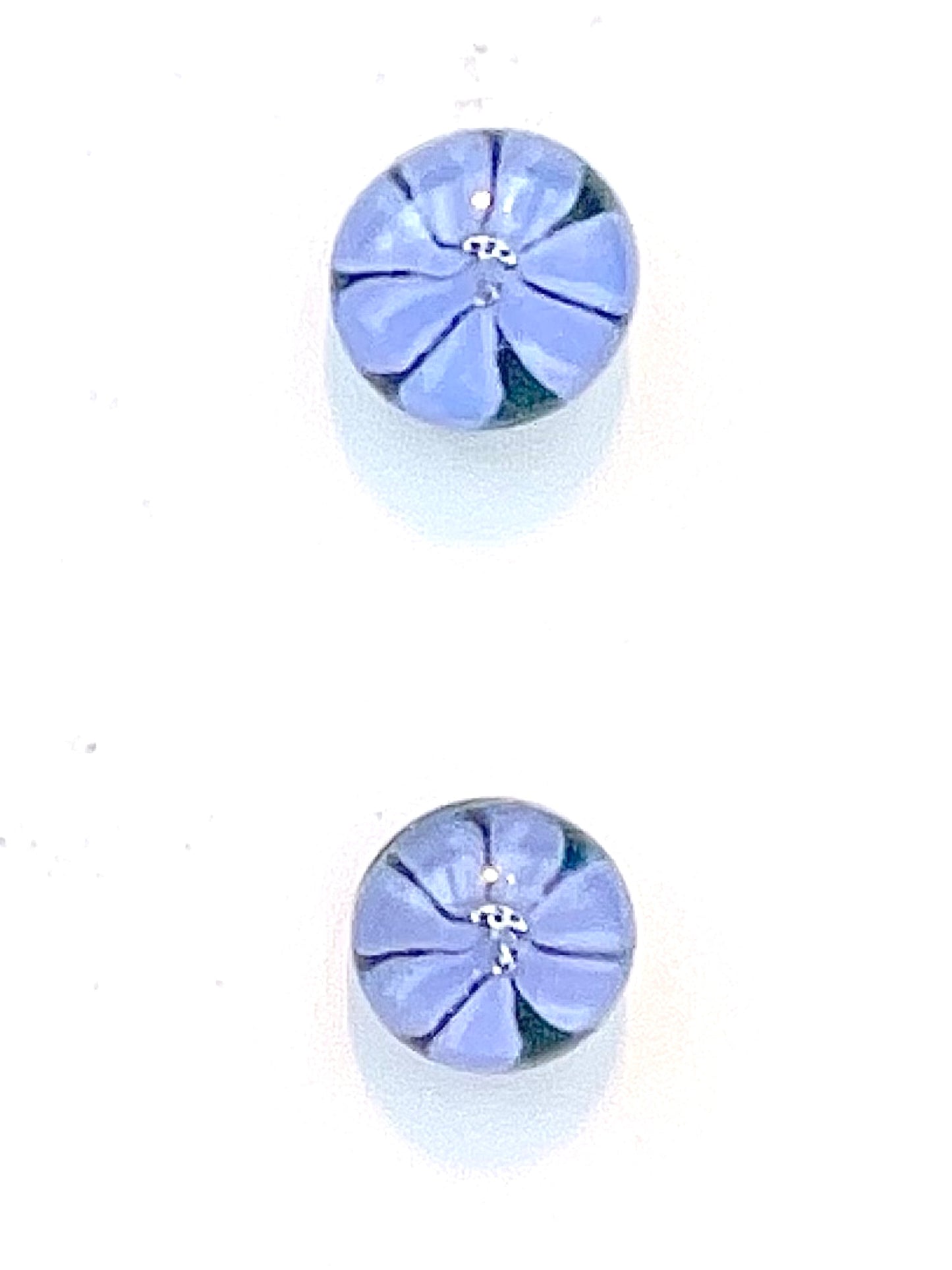 Blue Flower Button Set 15mm