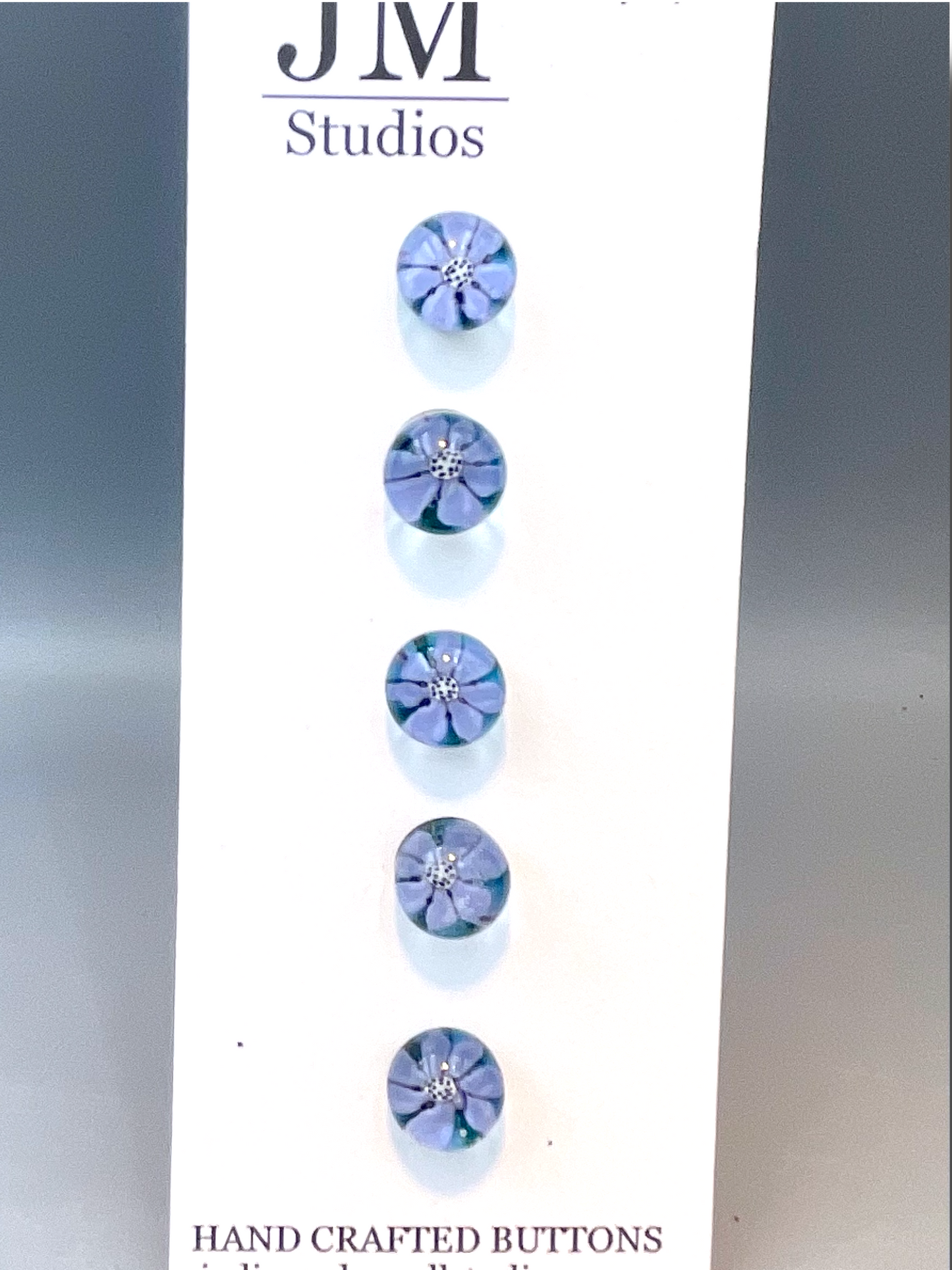 Blue Flower Button Set 11mm