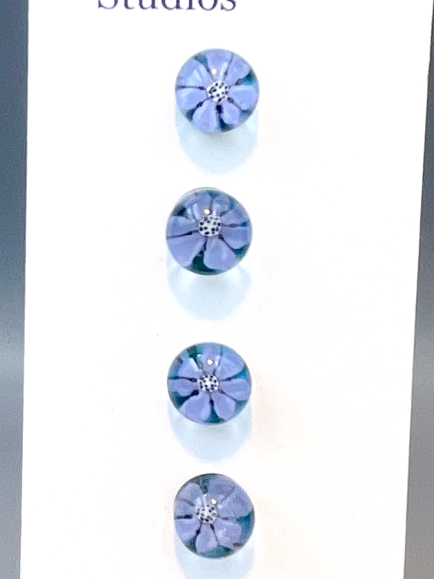 Blue Flower Button Set 11mm