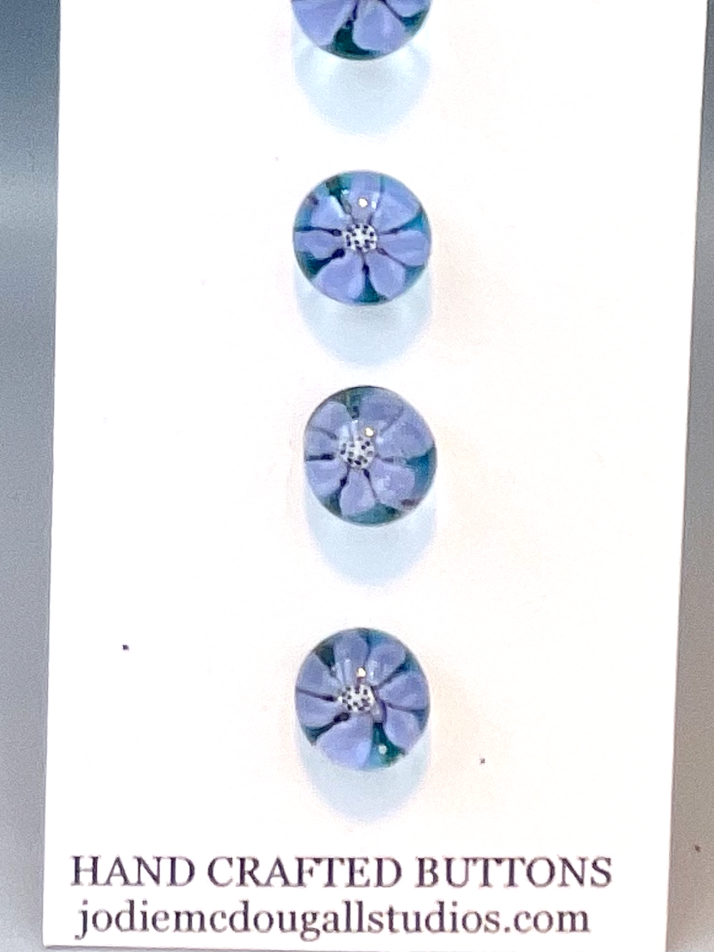 Blue Flower Button Set 11mm