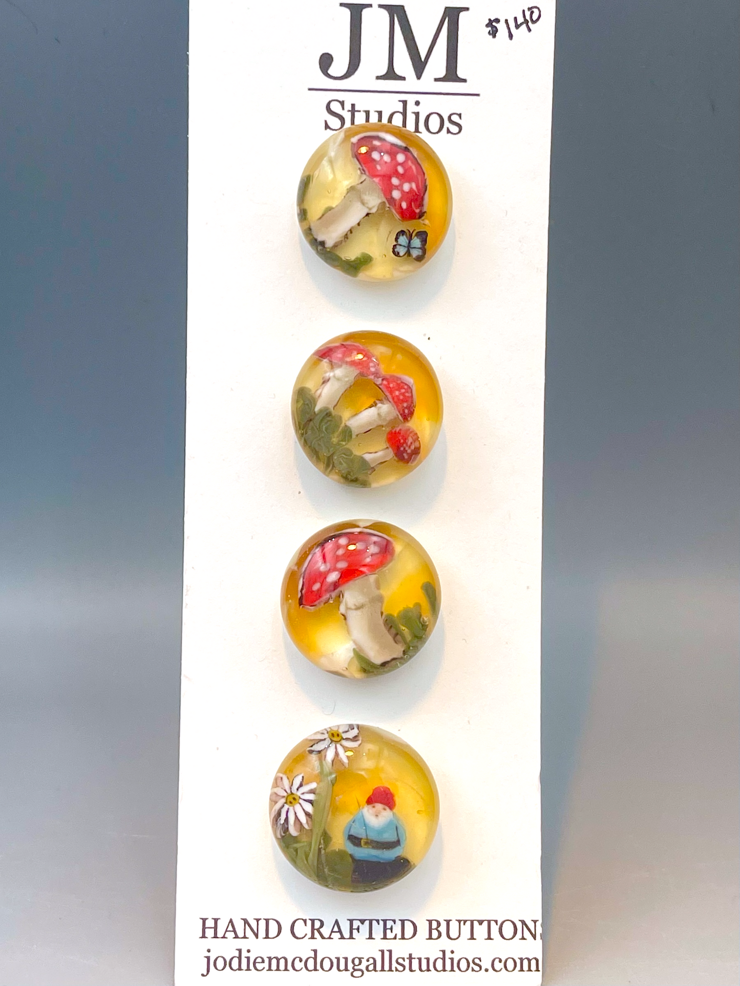 Gnomes and Mushrooms Button Set 20mm