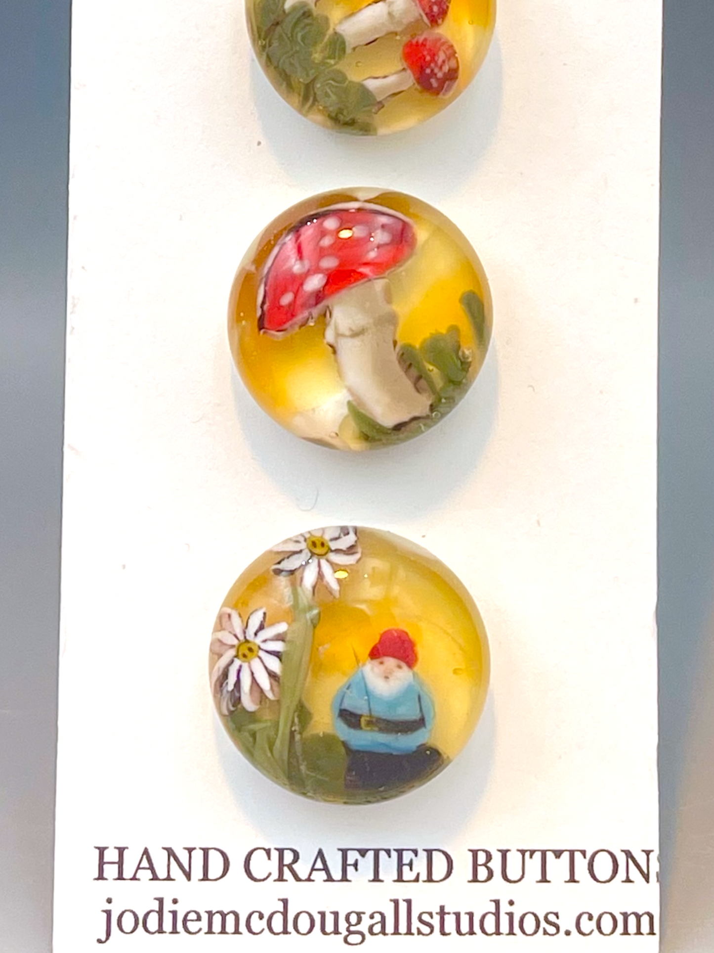 Gnomes and Mushrooms Button Set 20mm