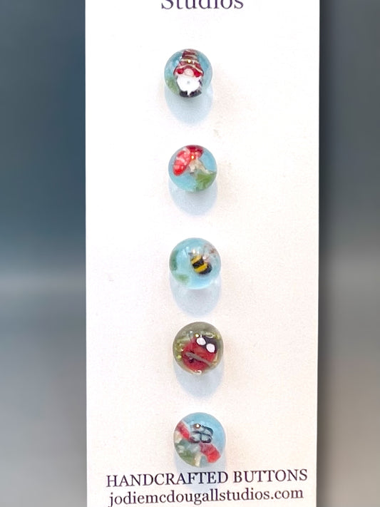 Garden, Gnomes and Mushrooms set 11mm