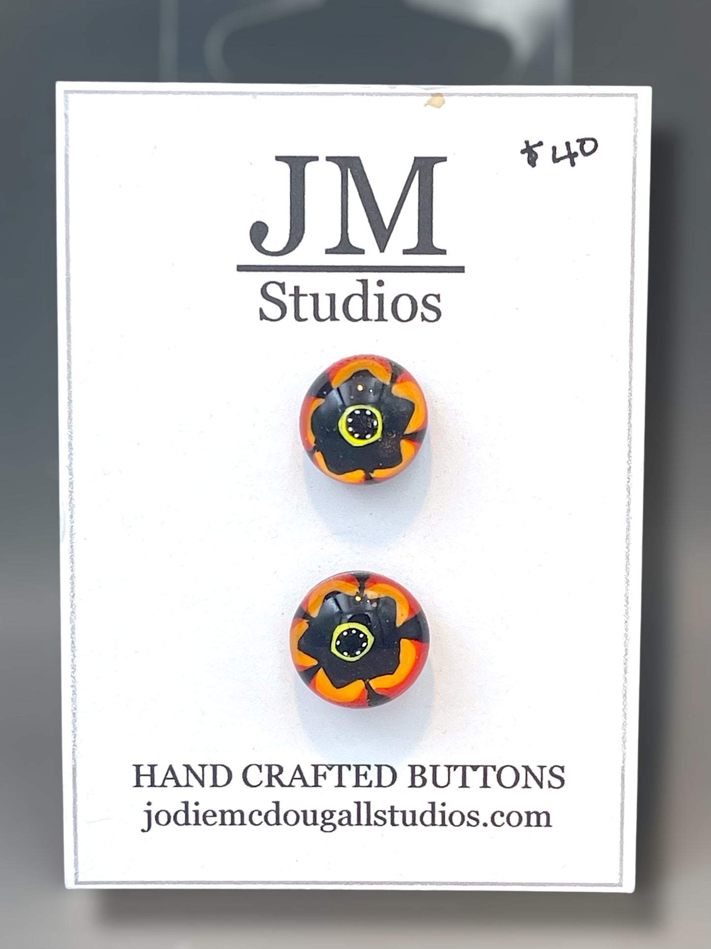 Fiesta Flowers Button Set 15mm