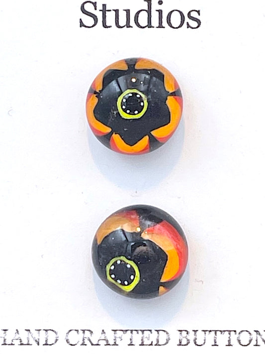 Fiesta Flowers Button Set 15mm