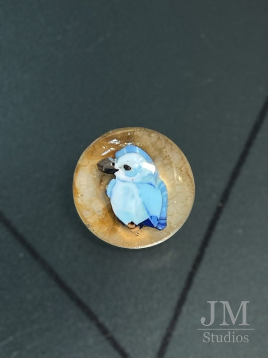 Blue Bird Buttons 20mm
