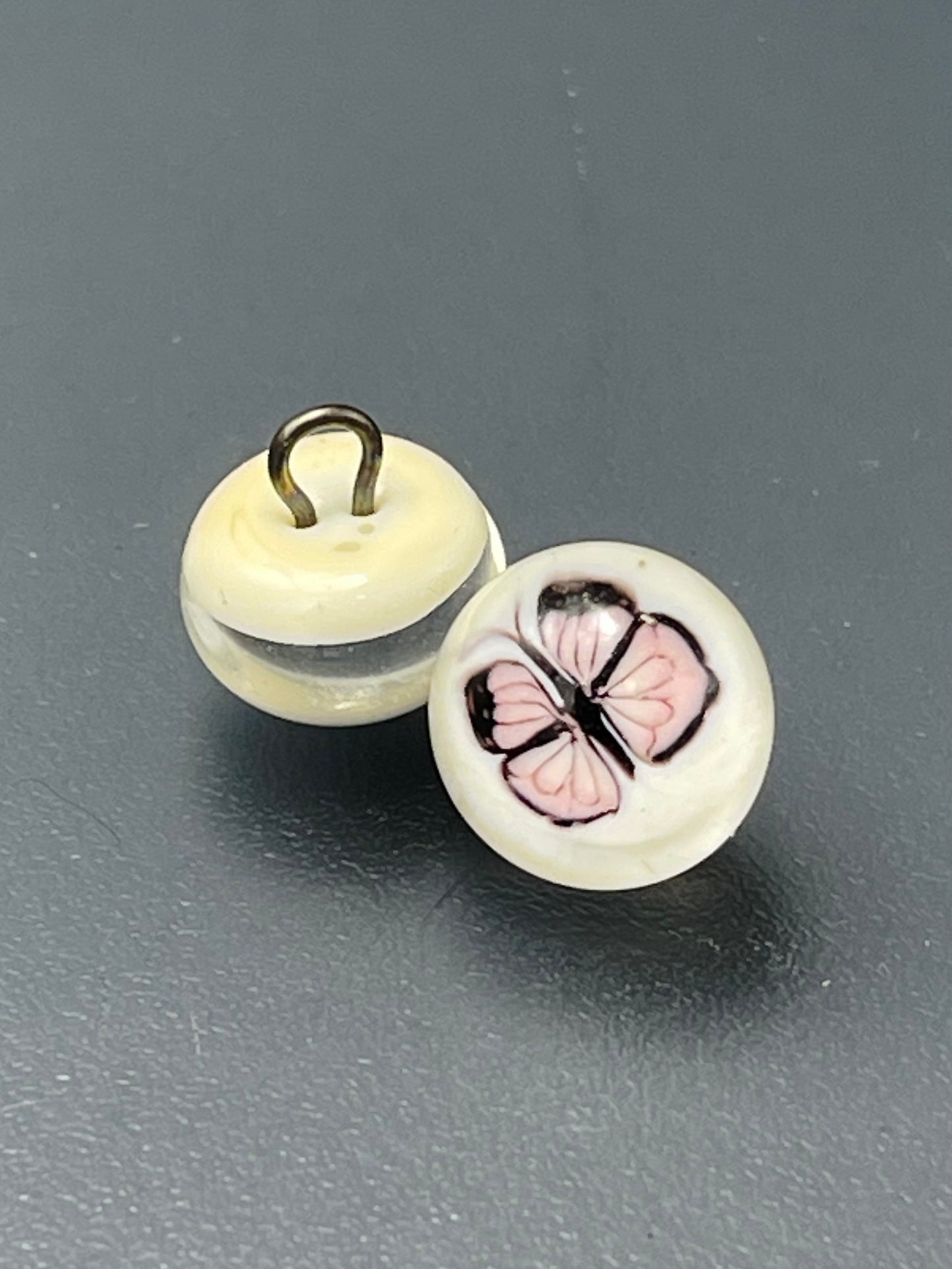 Pink Butterfly Buttons 16mm