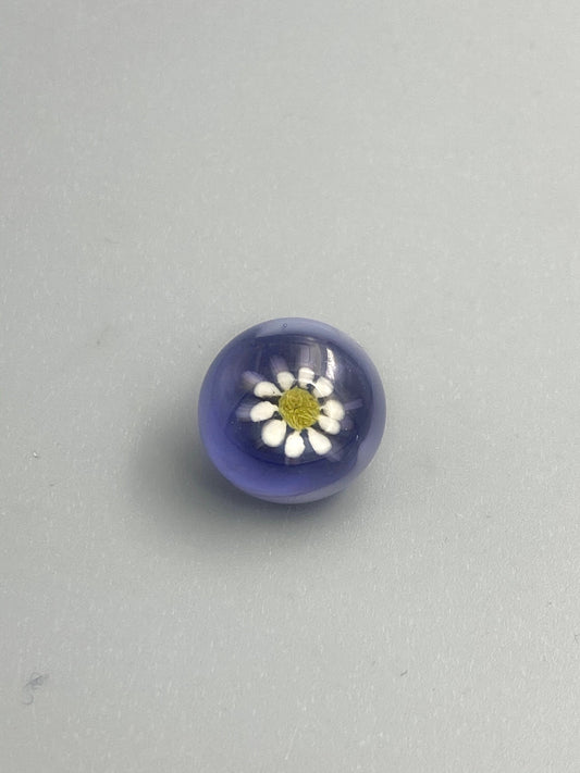 WHITE FLOWER BUTTONS 14mm