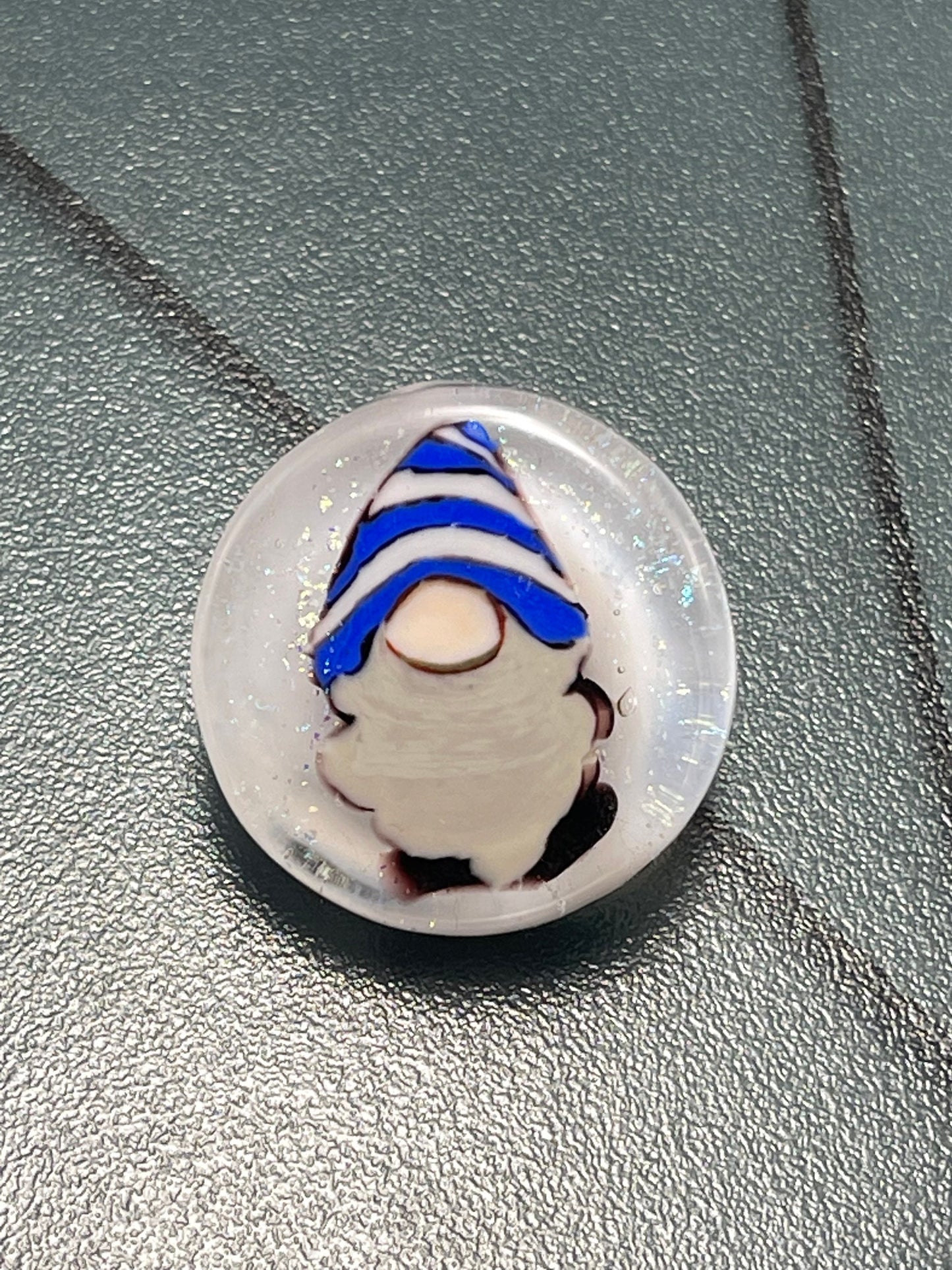 Blue Gnome Button 1"